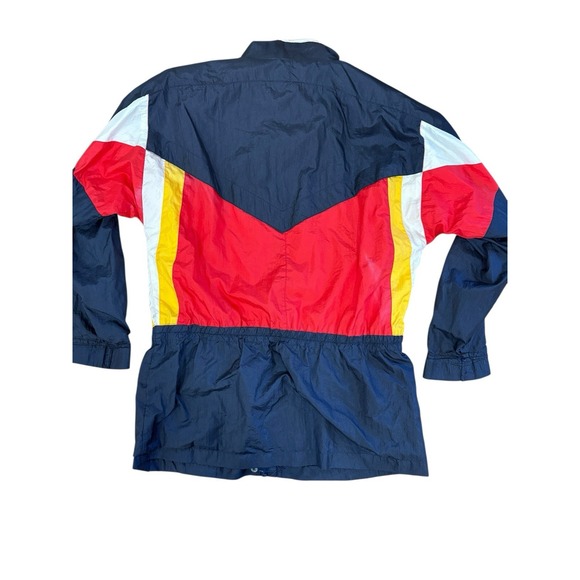 Vtg 90s Lavon Color block Windbreaker Jacket Nylon Sz Small Retro Sport Red Blue - Picture 3 of 11